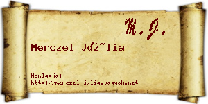 Merczel Júlia névjegykártya