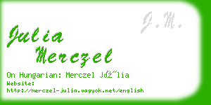 julia merczel business card